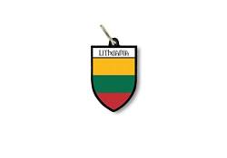 Schlüsselanhänger Schlüsselanhänger Ring Flagge Nationalflagge Souvenir Schild Litauen von Akachafactory