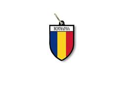 Schlüsselanhänger Schlüsselanhänger Ring Flagge Nationalflagge Souvenir Schild Romania von Akachafactory