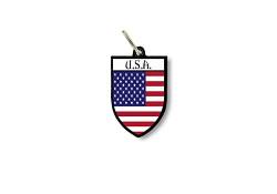 Schlüsselanhänger Schlüsselanhänger Ring Flagge Nationalflagge Souvenir Schild USA USA USA von Akachafactory