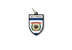 Schlüsselanhänger Schlüsselanhänger Ring Flagge Nationalflagge Souvenir Schild USA West Virginia von Akachafactory
