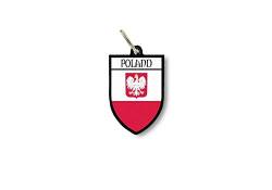 Schlüsselanhänger Schlüsselanhänger Ring Flagge Nationalschild Polska Polska Polska Polska Polska von Akachafactory
