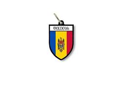 Schlüsselanhänger mit Ring Flagge National-Souvenir Schild Moldawien von Akachafactory