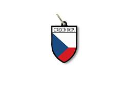 Schlüsselanhänger mit Ring Flagge National-Souvenir Schild Tschechien Republik von Akachafactory