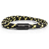 Akitsune Armband Mare Nylon Bracelet Mattschwarz - Schwarz-Gelb 18 cm von Akitsune