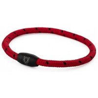 Akitsune Armband Silvus Nylonarmband - Mattschwarz - Rot-Schwarz 20,50cm von Akitsune