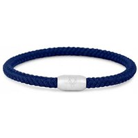 Akitsune Armband Silvus Nylonarmband - Mattsilber - Navyblau 22,50cm von Akitsune