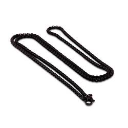 Akitsune Baca Kette 70cm | 3mm breit | Halskette Frauen Herren Box Rolo Edelstahl Karabiner Minimalist Herrenhalskette - Mattschwarz von Akitsune