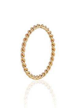 Akitsune Mare Ring | Graziler Design-Ring Frauen Herren Edelstahl Meer Maritim Geometrisch - Gold - US 5 von Akitsune