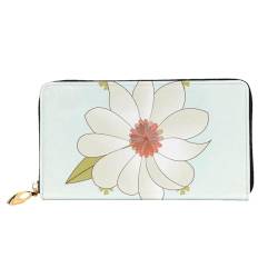 AkosOL Camellia in Bloom Ledergeldbörse, lange Clutch, weiches Material, Reißverschluss-Design, Anti-Verlust-Geld, 12 Bankkartenfächer, leicht, wasserdicht und langlebig für das stilvolle Mädchen, von AkosOL