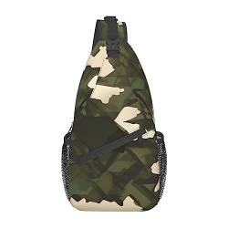 Armee-Camouflage-Multifunktions-Nylon-Brusttasche, leicht und tragbar, geeignet für Männer und Frauen, perfekte Größe, langlebig und wasserdicht, Schwarz, Einheitsgröße von AkosOL