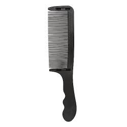 Gebogener Friseurschneider, Friseurwerkzeug, Haarschnittkamm, Flache Oberseite, S-Form, Professionell (BLACK) von Akozon