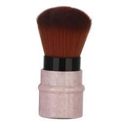 Kurzer Marmor-Make-up-Grundierungspinsel, Dehnbarer Griff, Rouge-Puderpinsel, Rosa (PINK) von Akozon