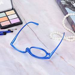 Rotierende Make-up-Brille, Linse Rotierende Brille Damen Augen Make-up Wesentliches Werkzeug #5 Vergrößern Sie das Auge Einzeln (Blau) von Akozon