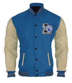 Aksah Fashion Herren Jacke 13 Reason Why Liberty High School Tigers Letterman Varsity Jacket, blau, M von Aksah Fashion