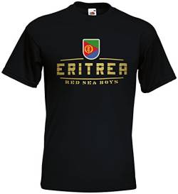 AkyTEX Eritrea Fanshirt T-Shirt WM2018 Schwarz M von AkyTEX