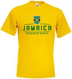 AkyTEX Jamaika Jamaica Fanshirt T-Shirt WM2018 Gelb M von AkyTEX