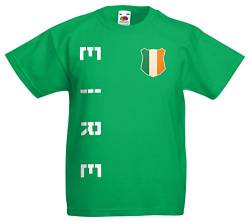Irland Eire Kinder-Shirt Name Nummer Trikot EM-2021 Maigrün 104 von AkyTEX