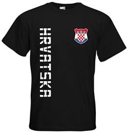 Kroatien Hrvatska T-Shirt Name Nr Fanshirt Trikot EM-2021 Schwarz XXL von AkyTEX