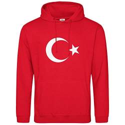 Türk Hoodie Türkei Türkiye Ayyildiz Kapuzenpullover Hoody (Rot, L) von AkyTEX