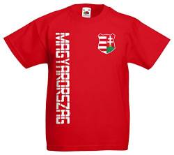 Ungarn Magyarorszag Kinder-Shirt Name Nummer Trikot EM-2021 Rot 140 von AkyTEX