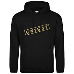 AkyTex Fun-Hoodie Unikat Kapuzenpullover Sweatshirt (Schwarz, XXL) von AkyTex