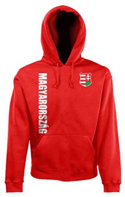 AkyTex Ungarn Magyarorszag EM-2020 Hoodie Wunschname Wunschnummer Rot M von AkyTex