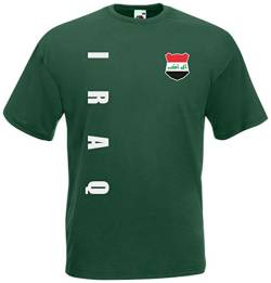 Irak Iraq WM-2022 T-Shirt Trikot Wunschname Nummer Flaschengrün M von AkyTex