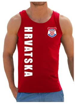 Kroatien Hrvatska Tank-Top Name Nummer EM-2021 Shirt Trikot Rot M von AkyTex