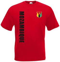 Mosambik Mocambique WM-2022 T-Shirt Trikot Wunschname Nummer Rot XXL von AkyTex