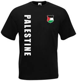 Palästina Palestine WM-2022 T-Shirt Trikot Wunschname Nummer Schwarz L von AkyTex