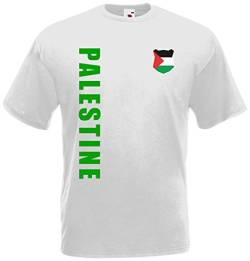 Palästina Palestine WM-2022 T-Shirt Trikot Wunschname Nummer Weiß S von AkyTex