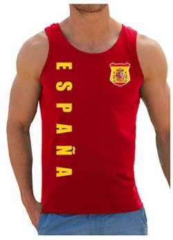 Spanien Espana Tank-Top Name Nummer EM-2021 Shirt Trikot Rot XXL von AkyTex