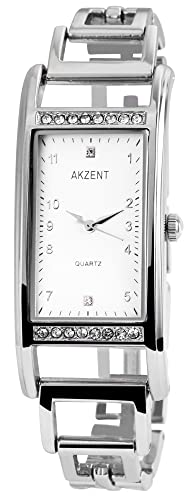 Akzent Armbanduhr Metallband Analog Quarz silberfarbig SS8722000003 von Akzent