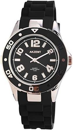 Akzent Damen-Armbanduhr Analog Quarz Kautschuk SS8531000002 von Akzent