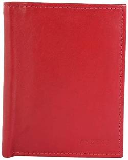 Akzent Herren-Geldbörse Echt Leder Hochformat 12 x 9 cm 3000314 (rot) von Akzent