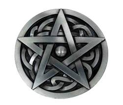 Alaani Gothic Pentagram Stern Keltischer Knoten Gürtelschnalle Buckle von Alaani