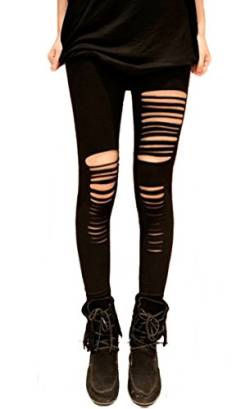 Gothic Punk Rock Leggings schwarz Gr. 34-38 von Alaani