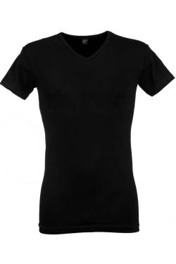 Alan Red Oklahoma Body Fit T-Shirt V-Ausschnitt Doppelpack schwarz, Einfarbig von Alan Red