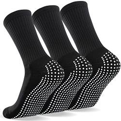 Alaplus Fußballsocken Kinder mit Grip für Laufen und Basketball Gepolstert Wandersocken Sportsocken für Kinder Antirutsch Socken Fußball Socken Trainingssocken Elastische Stutzenstrumpf (6-12 Jahren) von Alaplus