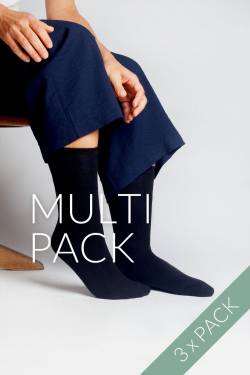 3er Pack Klassische Socken, Baumwolle von Albero Natur