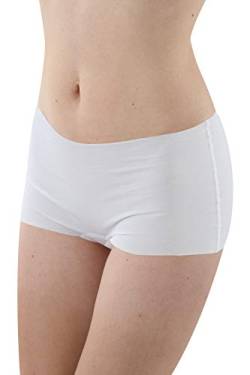 Albert Kreuz 3er-Pack Damen Lasercut nahtlos Clean Cut Boxershorts aus Baumwolle Elastan weiß Größe L (40-42) von Albert Kreuz