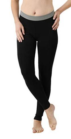 Albert Kreuz Damen Leggings Lange Unterhose Thermohose Bio-Stretchbaumwolle schwarz 34/36 XS von Albert Kreuz