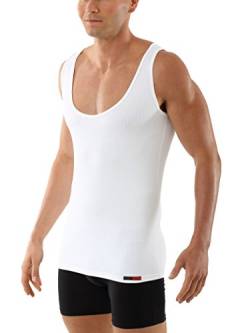 Albert Kreuz Trägerunterhemd Business Herrenunterhemd Tanktop aus Mikrofaser atmungsaktiv weiß mit feinen transparenten Nadelstreifen 7/XL von Albert Kreuz