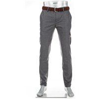 Alberto Herren Cargohose grau Flanell meliert Slim Fit von Alberto