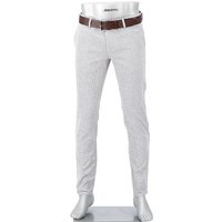 Alberto Herren Chino beige Cotton meliert Slim Fit von Alberto