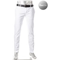 Alberto Herren Chino weiß Baumwolle Slim Fit von Alberto