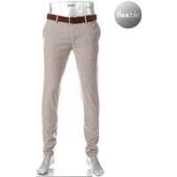 Alberto Herren Hose braun Tencel kariert Slim Fit von Alberto