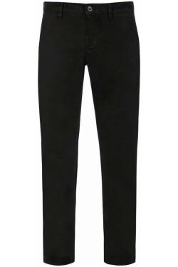 Alberto Regular Fit Chino schwarz, Einfarbig von Alberto