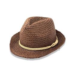 Albsales Strohhut Sonnenhut Sommerhut Cowboyhut Westernhut Freizeithut Strandhut (DE/NL/SE/PL, Numerisch, 58, 61, Brown/Sand) von Albsales