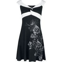 Alchemy England - Rockabilly Kurzes Kleid - Widow Roses - S bis XXL - für Damen - Größe XXL - schwarz/weiß von Alchemy England